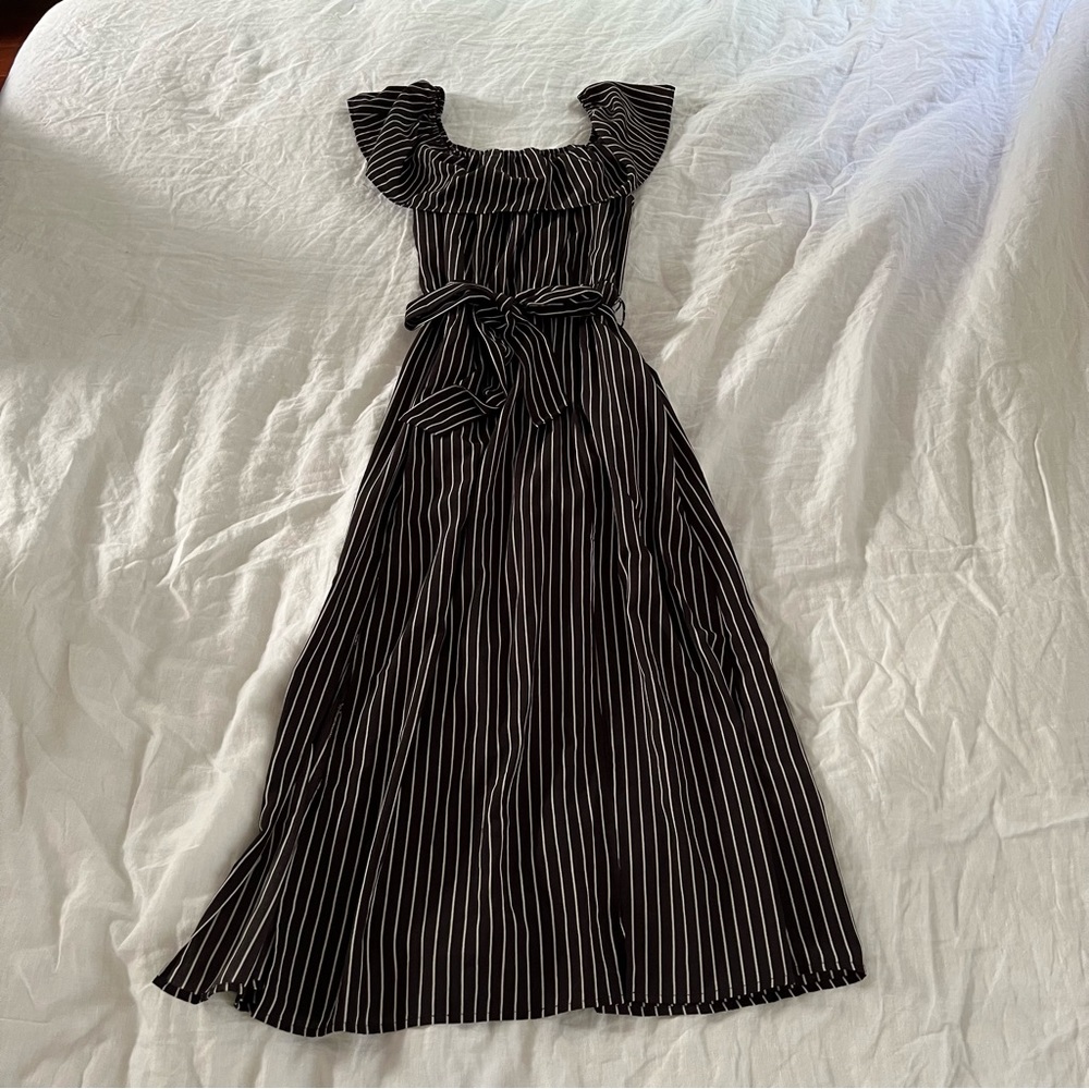 Black & White Stripe Dress, L